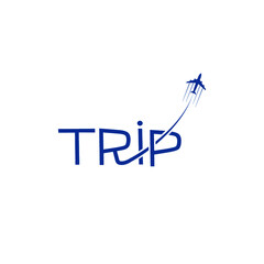 Trip logo. Travel logo isolated on white background