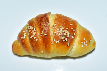 isolated crescent bread roll