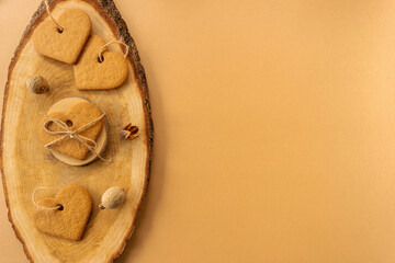 Cookies in the shape of the heart specially made for St. Valentine's day