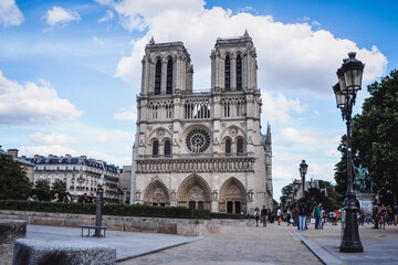 Fototapeta na wymiar notre dame cathedral paris france monument