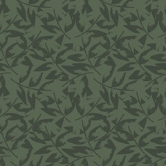 Green Tropical Botanical Leaf Seamless Pattern Background