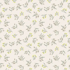 Brown Tropical Botanical Leaf Seamless Pattern Background