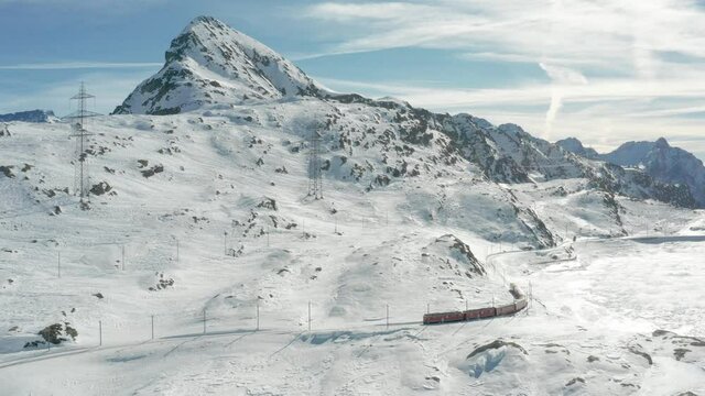 Bernina Express Schweiz Graub&uuml;nden im Winter 