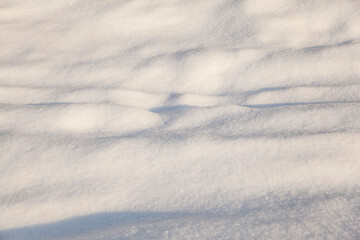 Fototapeta na wymiar winter background with snow texture closeup