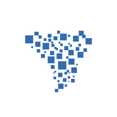 Pixel Tornado logo vector template, Creative Twister logo design concepts, icon symbol