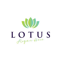 Lotus flower logo Premium Vector