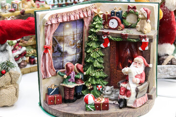 christmas composition. traditional christmas toy fair