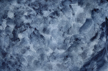 watercolor monochrome blue monotonous artistic elegant background with paint spots and texture