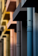 Street building abstract shapes, Braga, Portugal.