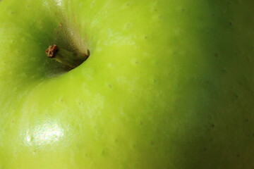 Acercamiento de manzana verde