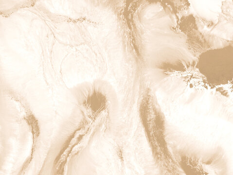 Champagne color creative painting, abstract hand painted background, marble texture