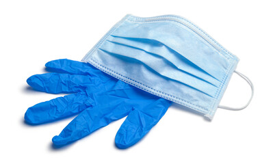 Blue Medical Mask and Gloves