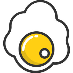 
Fried Egg Vector Icon
