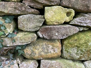 loose stone wall stacked stones 