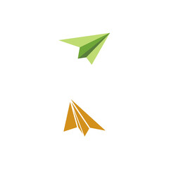 Paper plane logo vector illustration