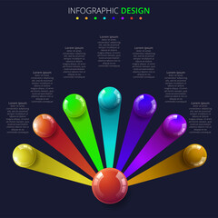 Modern infographics options banner with colorful spheres