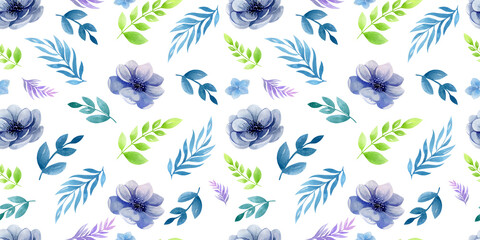 watercolor set pattern raccoon and dolphin friendship