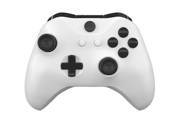 Realistic video game controller isolated on white with clipping path.