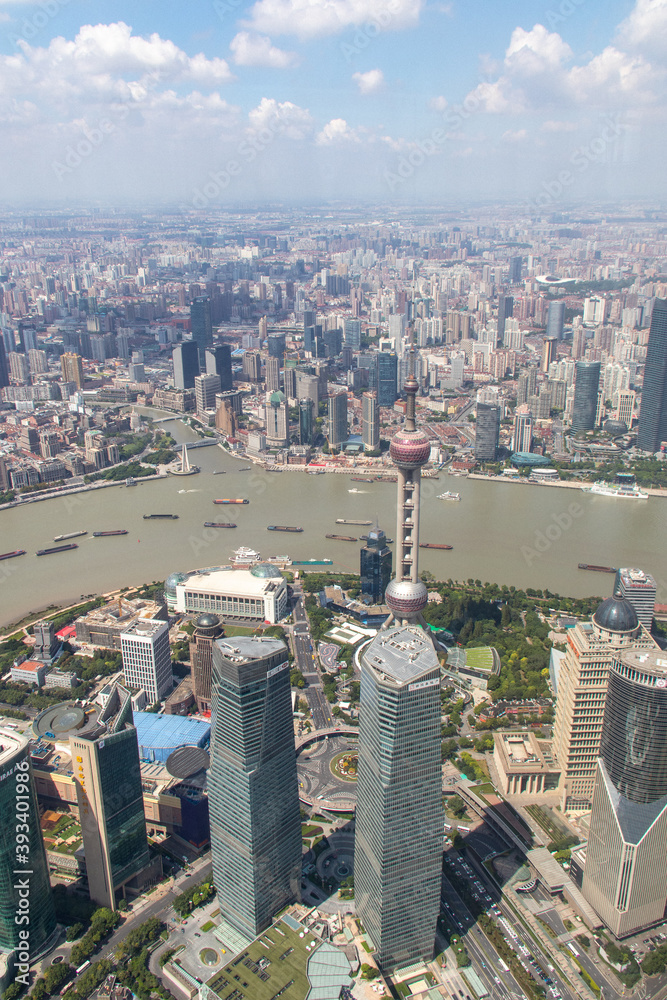 Wall mural Panorama urbain de Shanghai, Chine