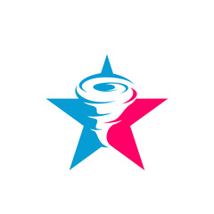Star Tornado logo vector template, Creative Twister logo design concepts, icon symbol