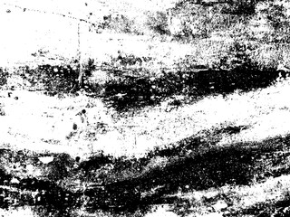 Vintage Brushed Plaster Design. Abstract Urban Splash Backdrop. Black Shape Illustration Background. Dry Faded Stone Wall. Overlay Rusty Rubber Pattern. Grunge Art.