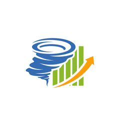 Stats Tornado logo vector template, Creative Twister logo design concepts, icon symbol