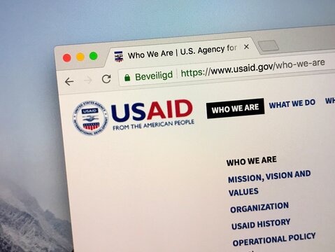 Amsterdam, the Netherlands - August 24, 2018: Website of the United States Agency for International Development or USAID.
