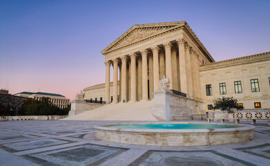 The United States Supreme Court at dusk