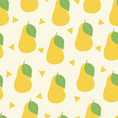 Pears Seamless pattern vector