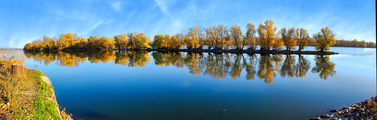 Rheintal bei Hattenheim im Herbst