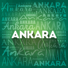 Ankara wallpaper word cloud, travel concept background