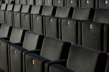 Fototapeta premium seats with numbers in the theatre