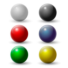 Set of colorful spheres.