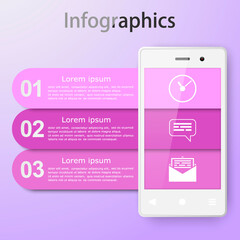 Infographics with a smartphone.
