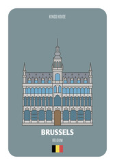 Kings House in Brussels, Belgium. Architectural symbols of European cities