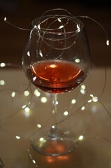 glass of rose wine