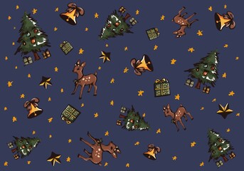 seamless background with stars