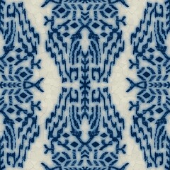 Seamless classic blue and white ceramic design. Hairline cracks over glazed surface. Decorative cerulean blue glaze on porcelain for transfer onto kitchen ware or printing for modern surface design.