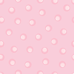 Seamless Valentine's Day pattern with pink pearl beads. Light pink vector background for baby shower invitation, girlish wrapping paper, cards, fabrics etc.