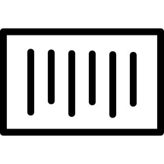 
A product verification code, barcode line vector icon

