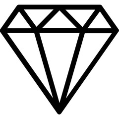 
A simple diamond line vector icon 
