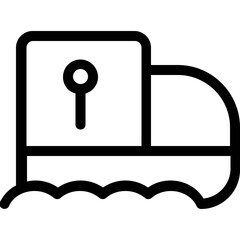 
A simple delivery van line icon vector 
