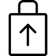 Obraz premium A paper bag, trapezoid shape 