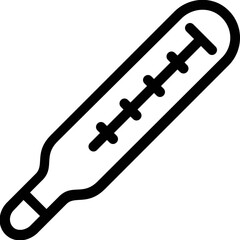 
Mercury thermometer line vector icon 
