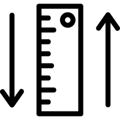 
Fahrenheit scale with up and down arrows, line vector icon 
