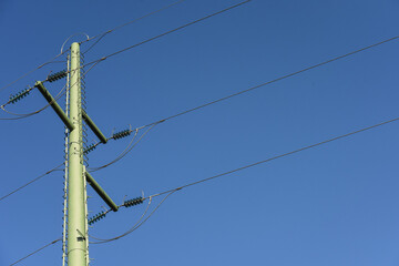 electricité poteau energie ligne cable