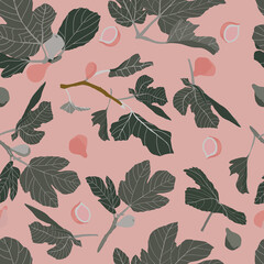 illustration with flowers in a pink background.