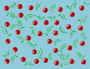 pattern with cherry