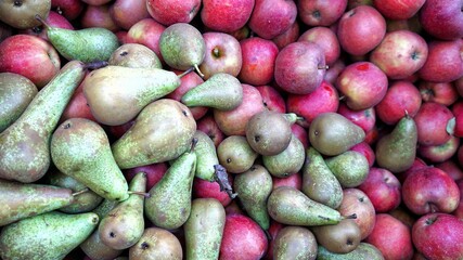 red and green apples