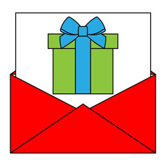 Simple illustration of Christmas letter Concept for Christmas holiday
